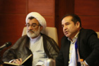 دکتر خسروپناه دبیر شورای عالی انقلاب فرهنگی و دکتر بلوچی مدیرعامل شرکت